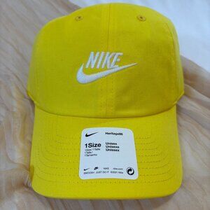 NEW Nike Lemon Yellow Adult Unisex Heritage 86 Adjustable Baseball Hat